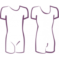 ДГ 080 Комбинезон гимнастический с шортами рукав - футболка